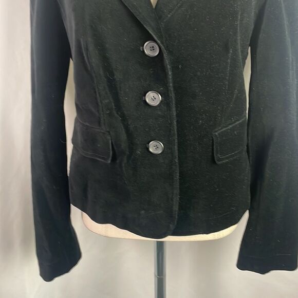 Dkny Black Velvet Blazer Jacket - Picture 2 of 6